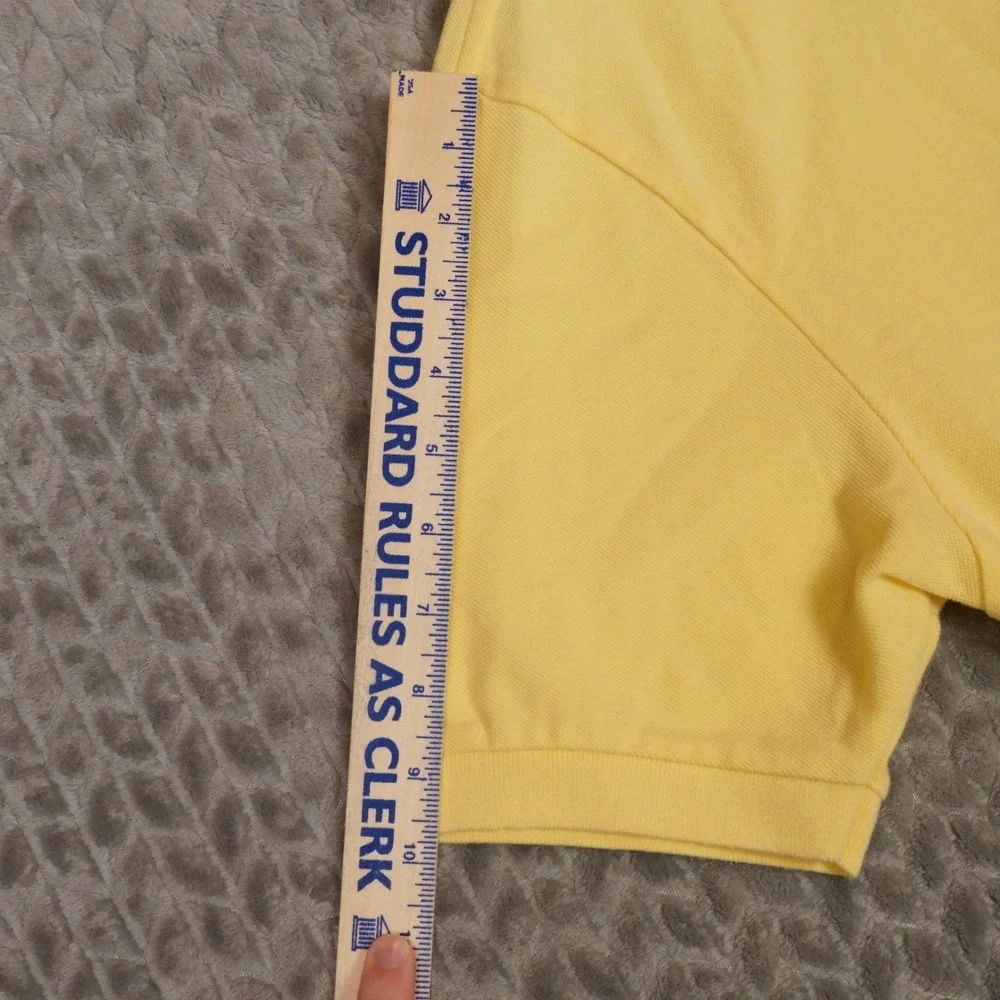 Polo Ralph Lauren Polo Shirt Mens XL Yellow Pique Cotton Classic